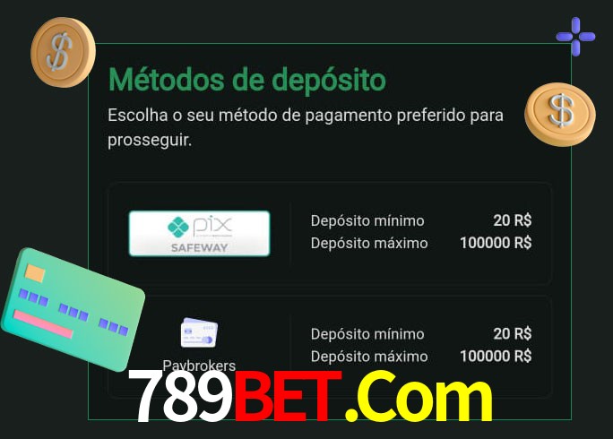 O cassino 789Bet.Com oferece uma grande variedade de métodos de pagamento
